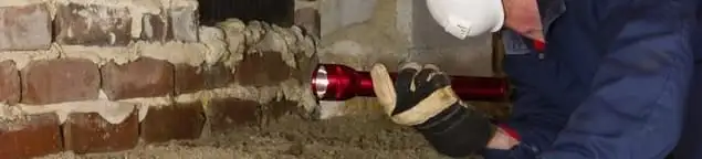 Pest control technician inspecting a crawl space for ant activity and entry points in Memphis, TN